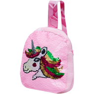 Rucsacel buretat cu paiete, model unicorn, pentru fete, 29x25x8 cm